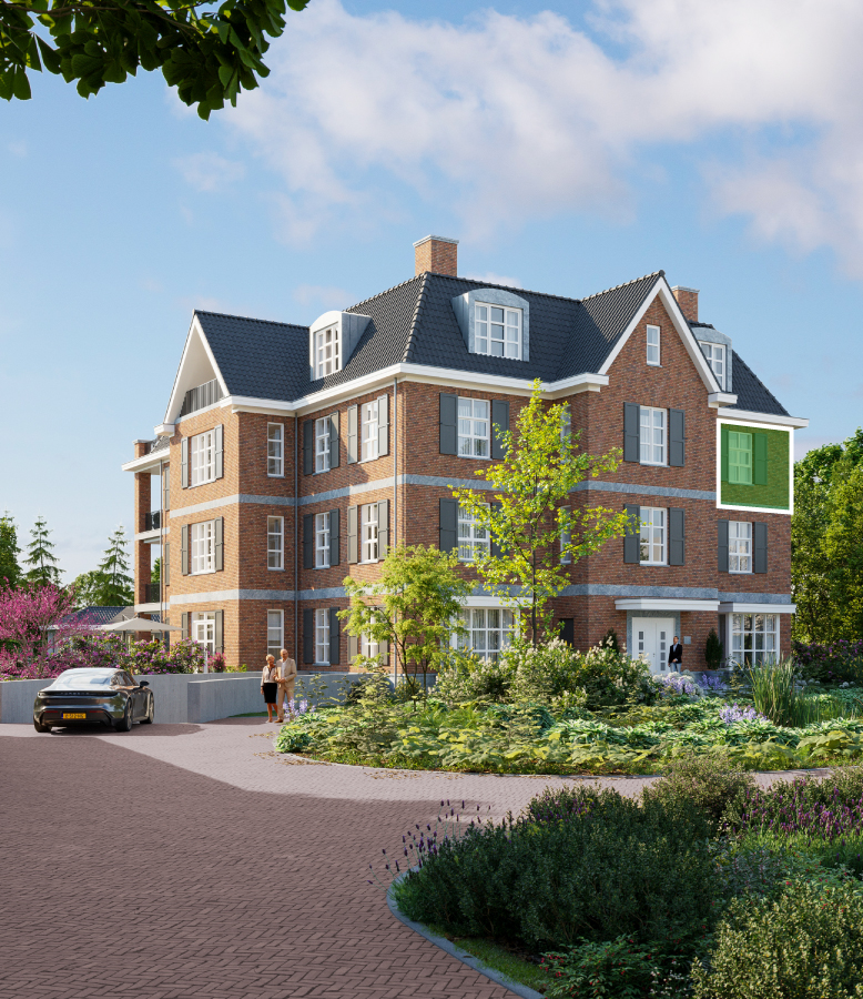 Exterieur Villa Bosse verdeling appartementen.